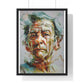 Male Portrait, Impasto Painting Style 'Designed by AI' Framed Art Print