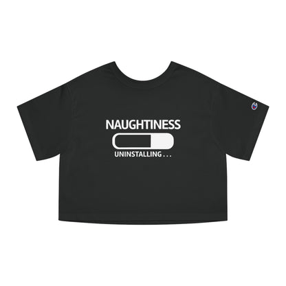 Naughtiness Uninstalling Women's Heritage Cropped T-Shirt