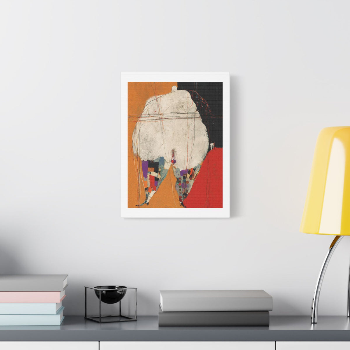 Body, Neo-Surrealism, Art Print on Satin Canvas, Stretched