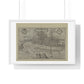 Tudor Antique Map of London (1572) 'Londinum Feracissimi Angliae Regni Metropolis' from the Original, Framed Print