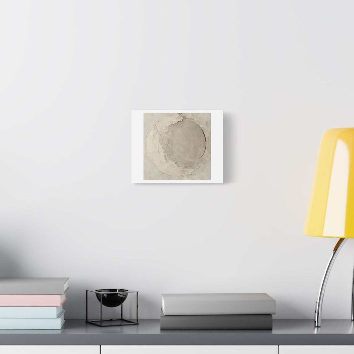 Quiet Limestone Orbit, Large Decor Art Print on Canvas