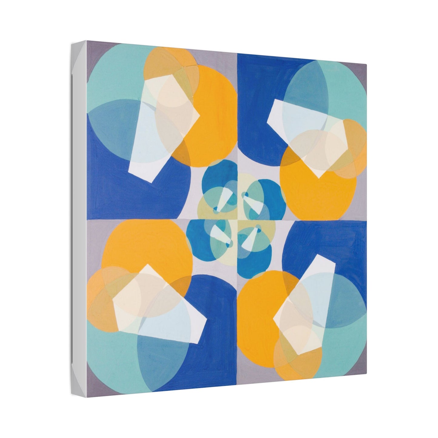 Green Squares, from the Mathematical Basis of the Arts (circa 1934) by Joseph Schillinger, Canvas Art Print