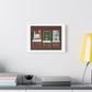 Birds and Chairs, Abstract Art 'Designed by AI' Print on Canvas