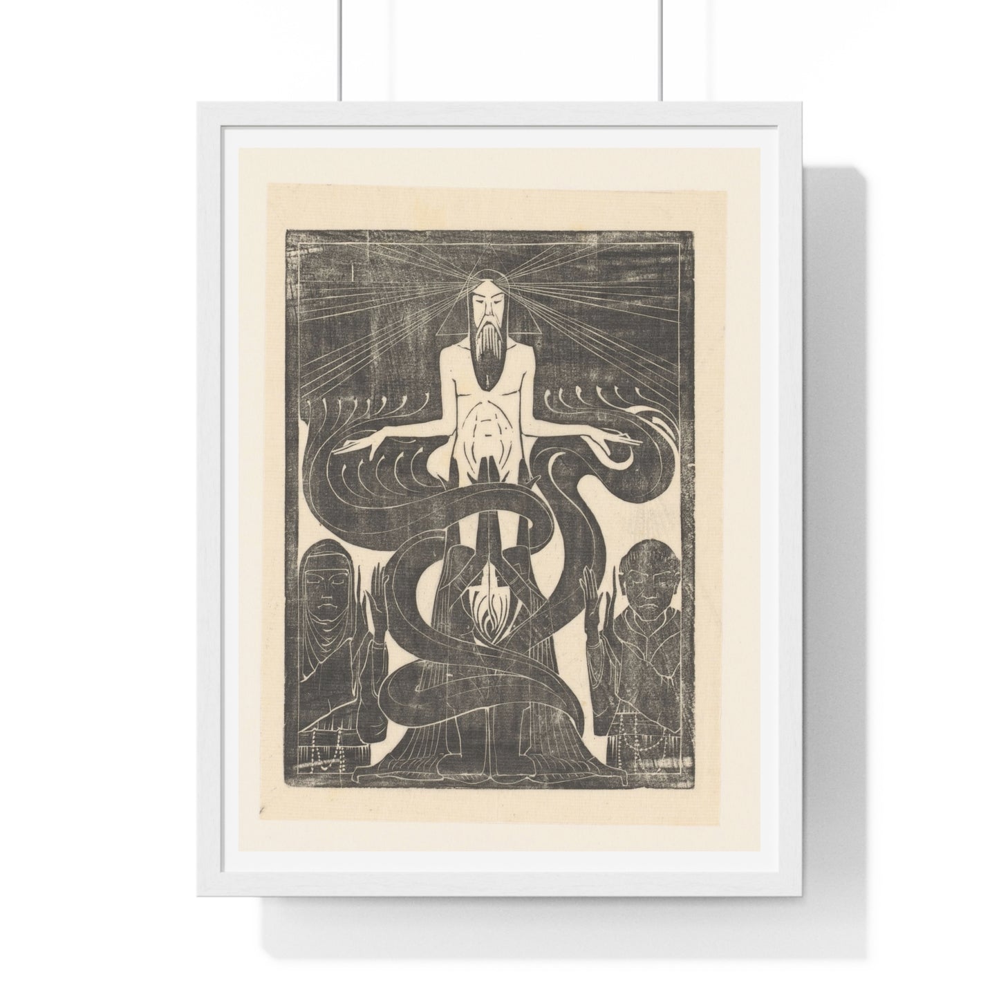 Argonauten Manlijk en Vrouwlijk Vuur (1894) by Karel Petrus Cornelis de Bazel, from the Original, Framed Art Print