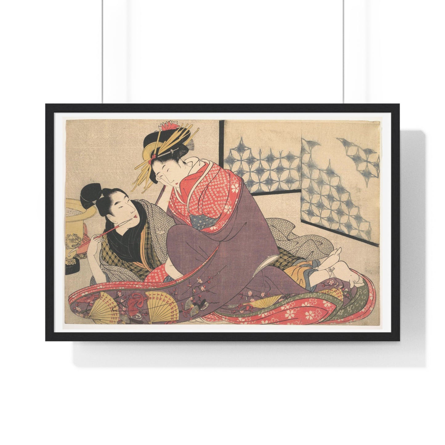 Erotic Print by Utamaro Kitagawa (1754–1806) from the Original, Framed Art Print