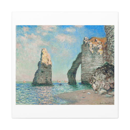 The Cliffs at Étretat (1885) by Claude Monet, from the Original, Art Print on Canvas