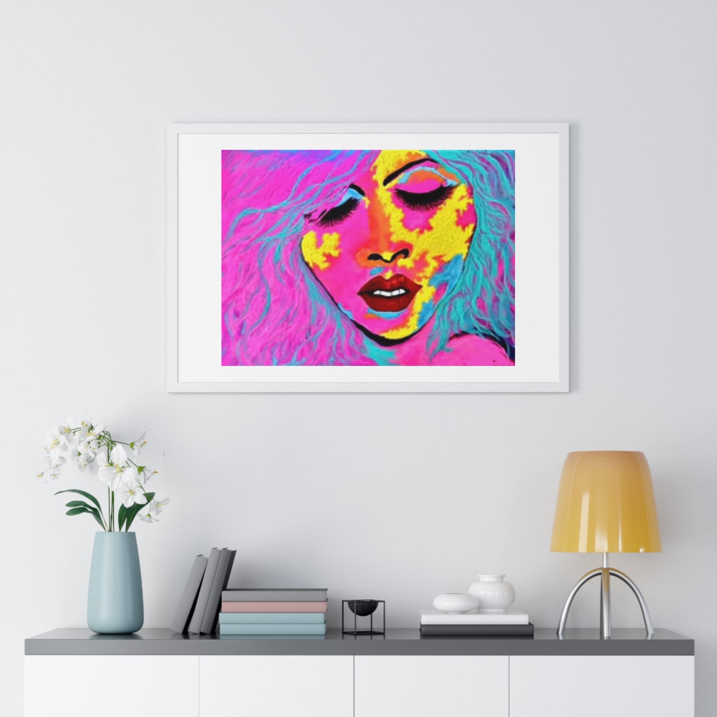 Ecstasy, Psychedelic Art 'Designed by AI' Framed Print