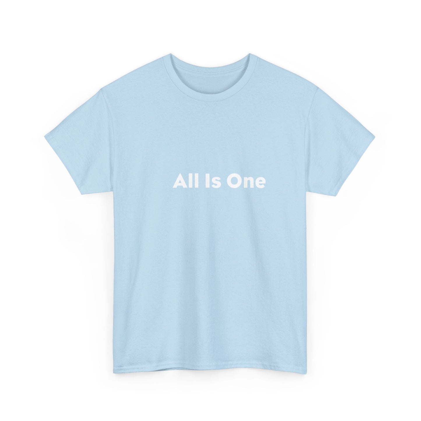 All Is One One 哲学的なコットン T シャツ。ヨガ。マインドボディアウェアネスTシャツ