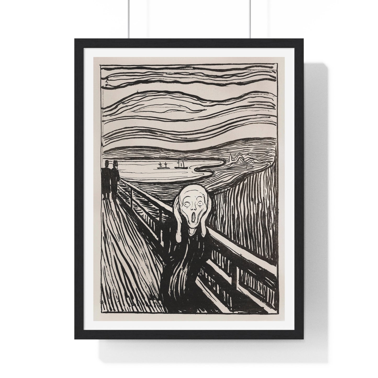 The Scream (1895) by Edvard Munch, from the Original, Framed Art Print