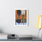 Blue, Neo-Surrealism, Art Print on Satin Canvas, Stretched