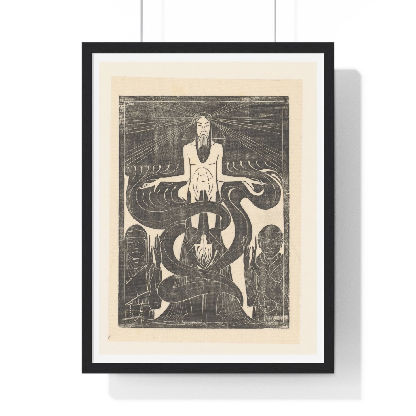 Argonauten Manlijk en Vrouwlijk Vuur (1894) by Karel Petrus Cornelis de Bazel, from the Original, Framed Art Print