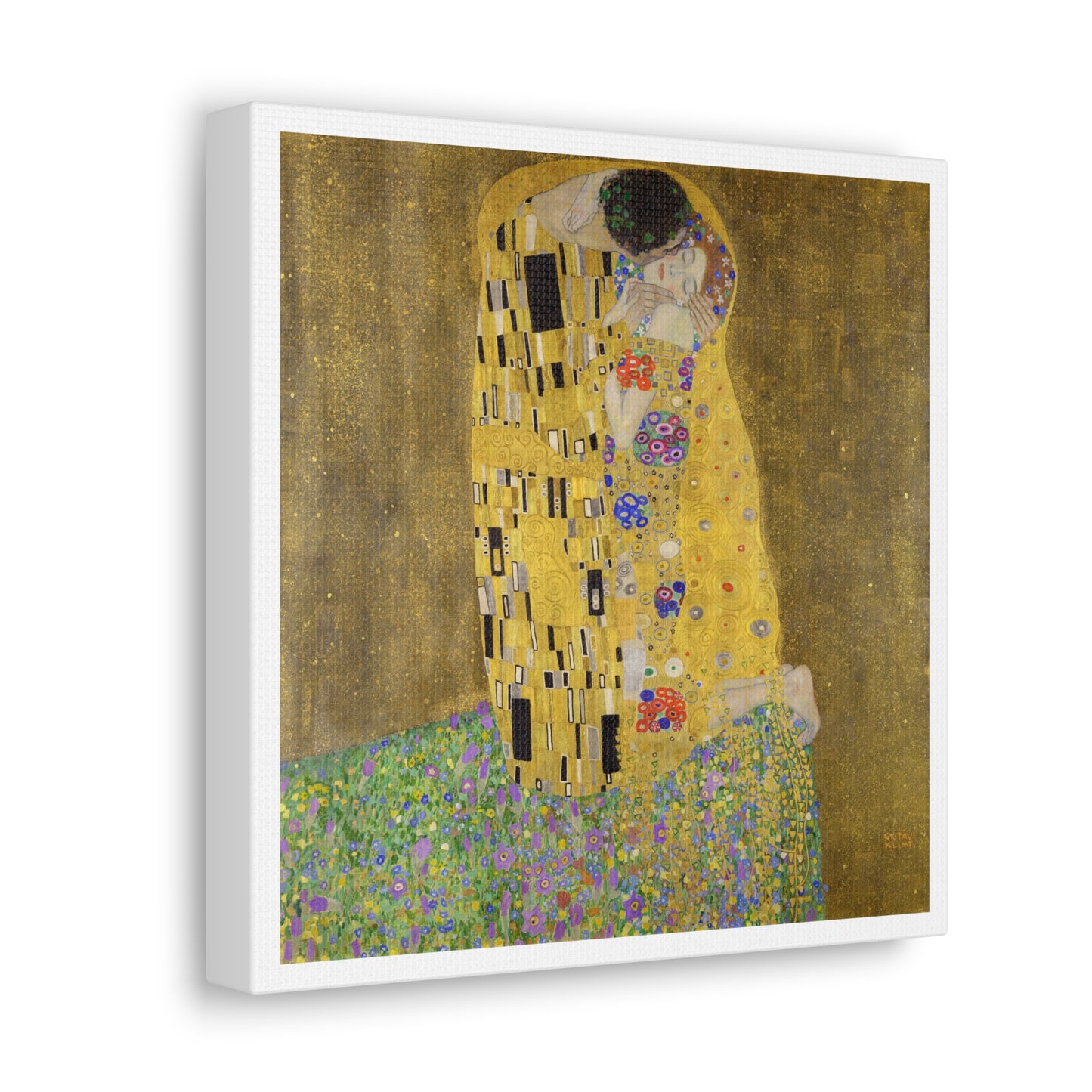 The Kiss (1907–1908) by Gustav Klimt, from the Original, Art Print on Canvas