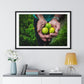 Limes in a Worker's Hands, Photographic Decor, Large Framed Print