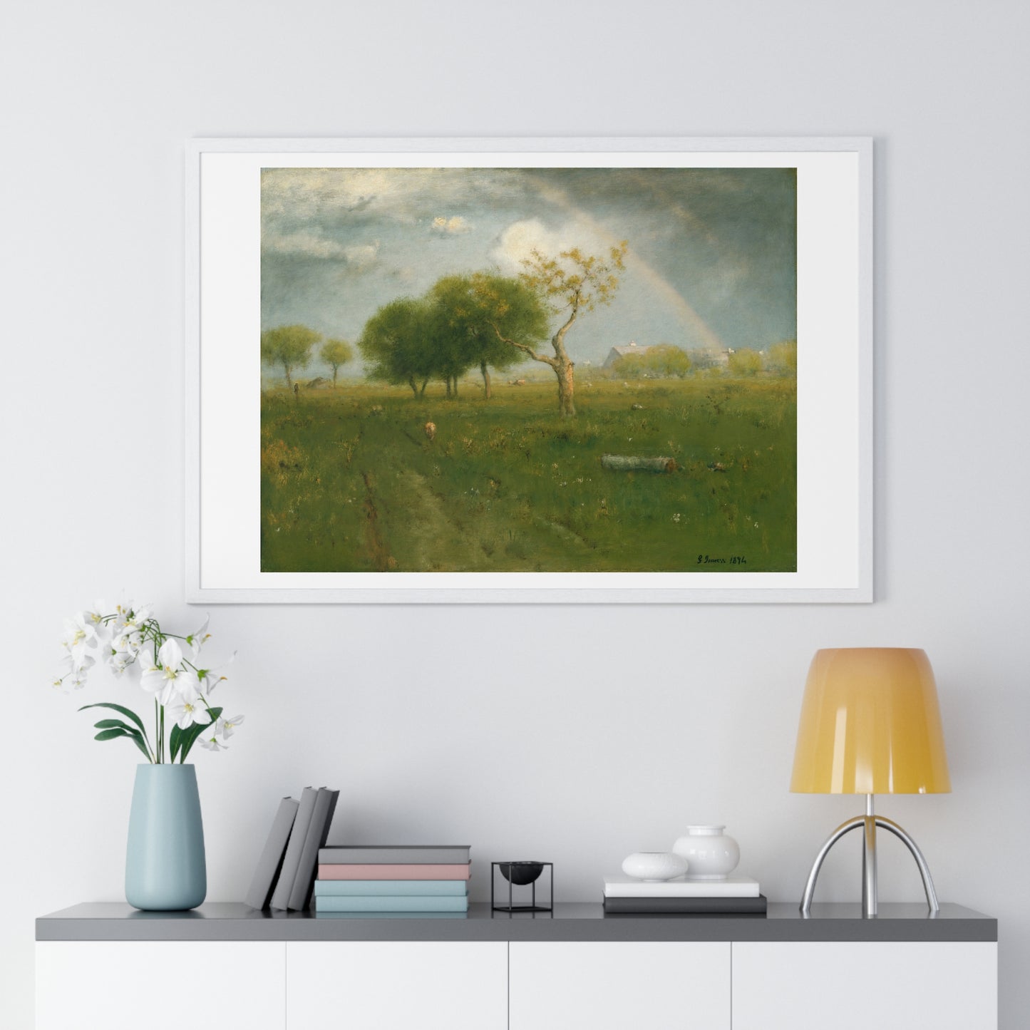 After a Summer Shower (1894) by George Inness, from the Original, Framed Print
