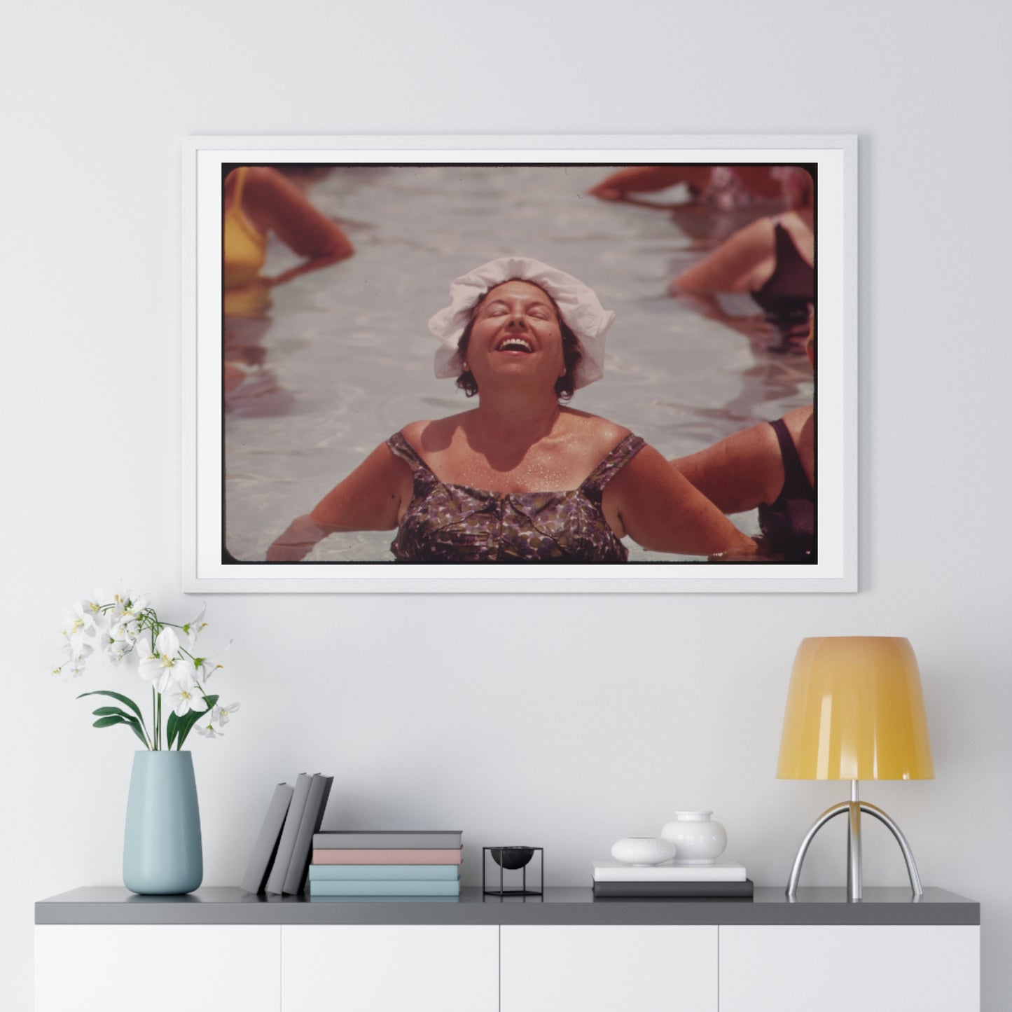 Organised Daily Exercises at the Century Village Retirement Community (circa 1973) Vintage Photography by Flip Schulke, Framed Print