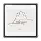 Aoki, Japanese Mountain Illustration (1884) from the Original, Wooden Framed Print