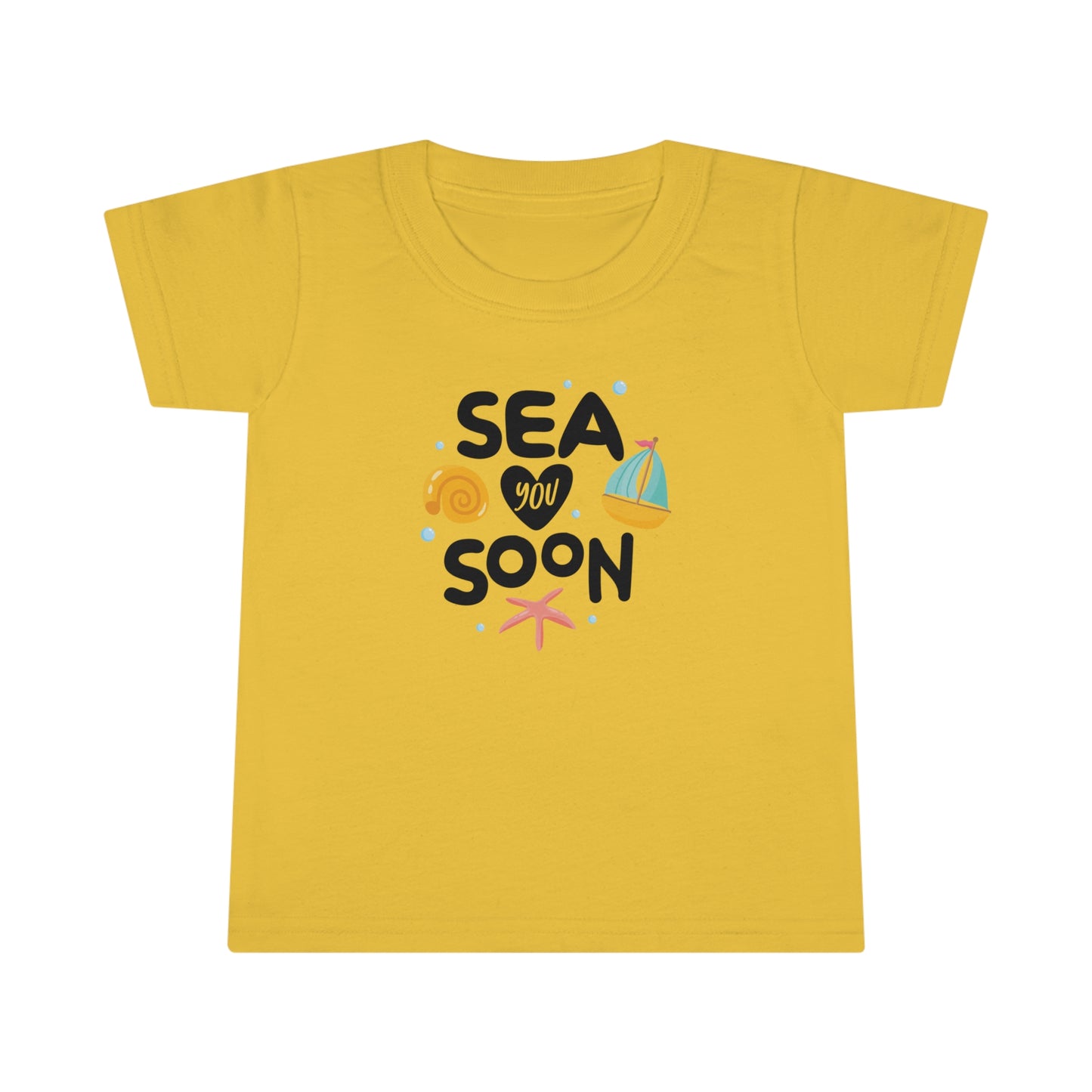 Sea You Soon Seashells Design Toddler T-Shirt