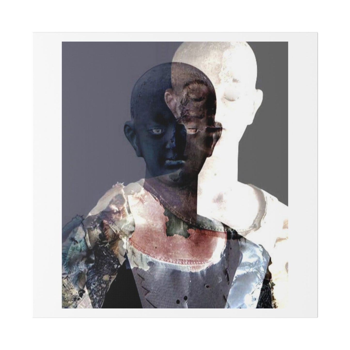 Awake, Collage Photo Manipulation 'Designed by AI' Canvas Art Print