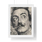 Salvador Dali Portrait, Pencil Sketch 'Designed by AI' Framed Art Print