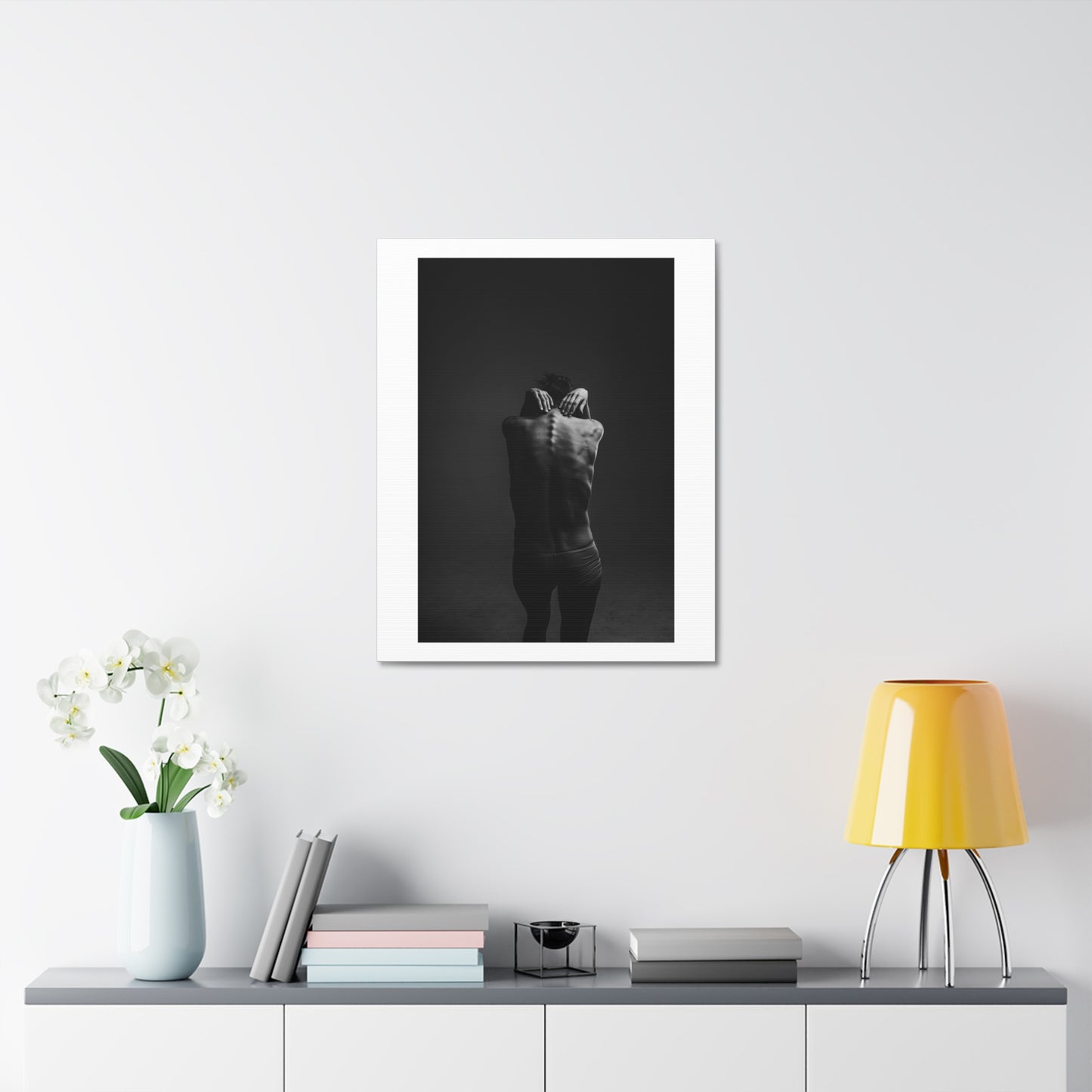 Woman Portrait, Black & White Photography from the Original, Art Print on Canvas