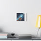Robot and Human in Michelangelo's 'Creation of Adam' III, Art Print 'Designed by AI' on Canvas