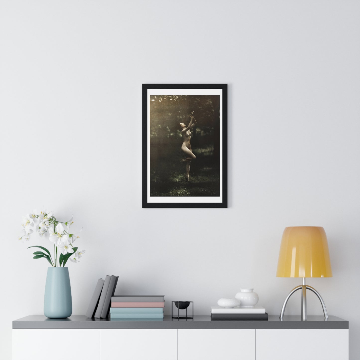 Nude Dancer with Aulos (1911–1916) by Arnold Genthe, from the Original, Framed Print