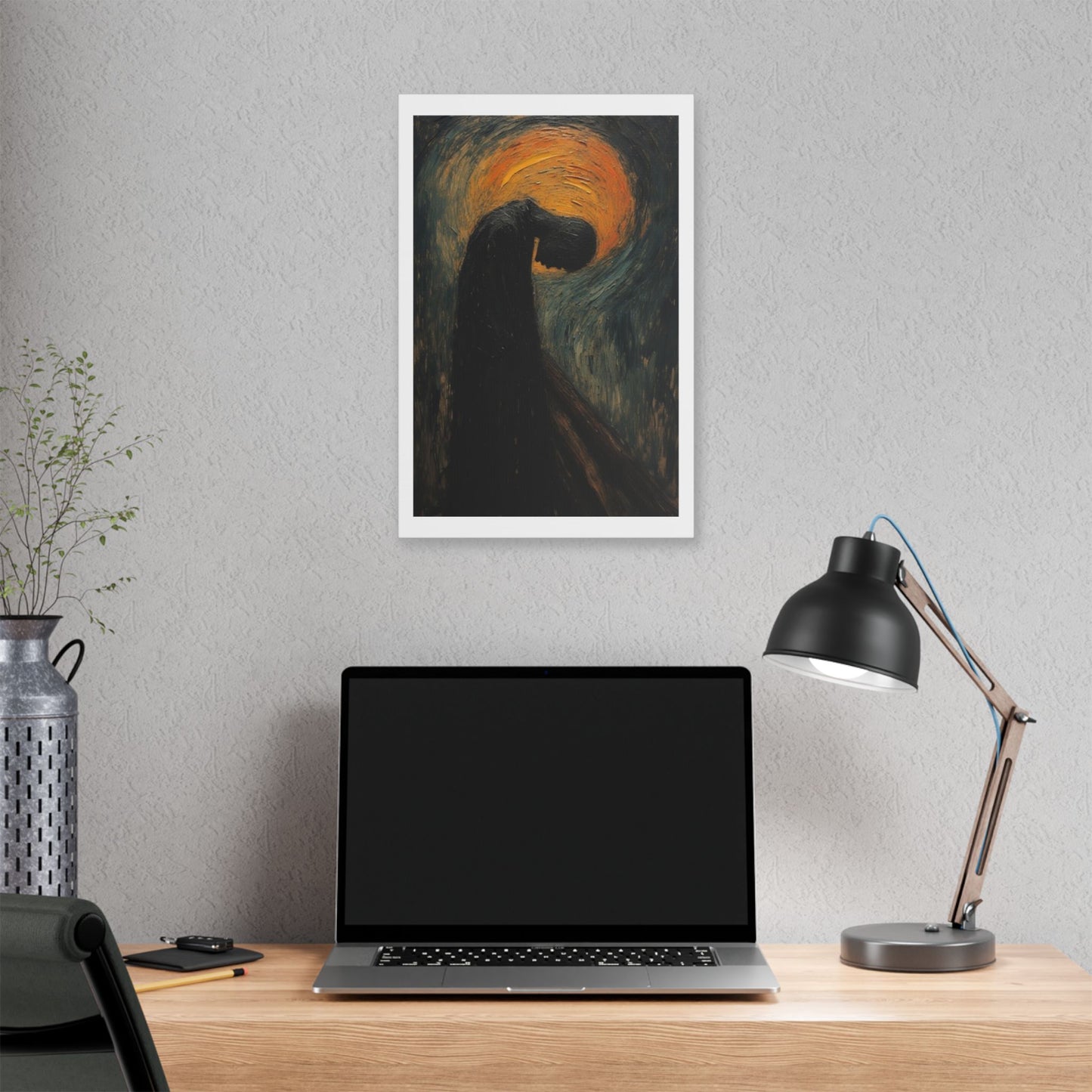 Endless Sadness Passing Through Nature, Oil on Canvas 'Designed by AI' Canvas Art Print