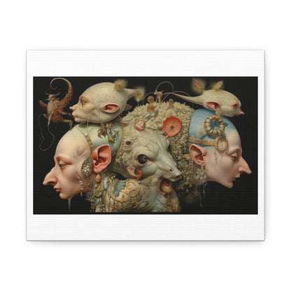 The Breath Of Nightmares Absurdist Art Style 'Designed by AI' Art Print on Canvas