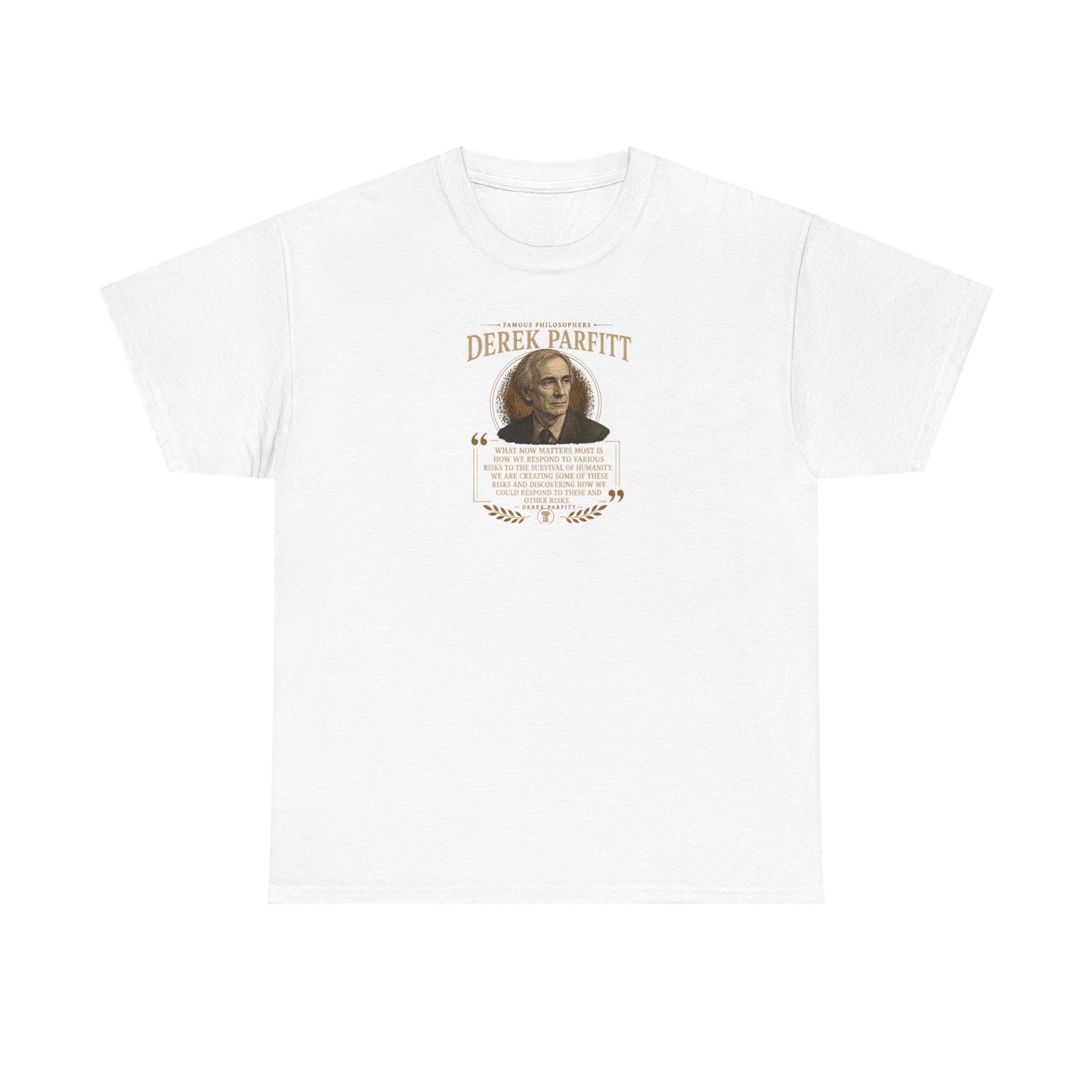 Derek Parfitt on Ethics and Risks to Society, Philosophy Tribute T-Shirt