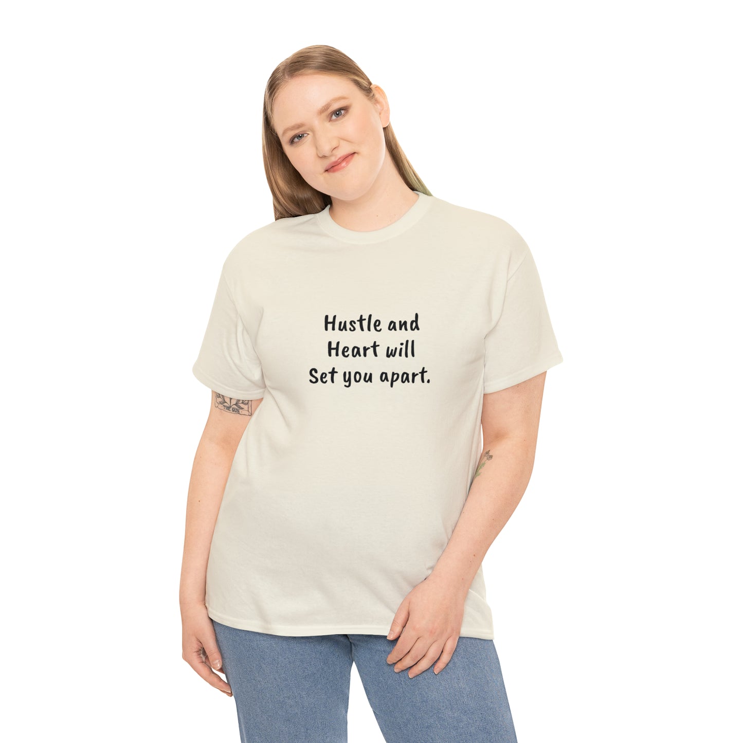 Hustle and Heart Will Set You Apart, Heavy Cotton T-Shirt