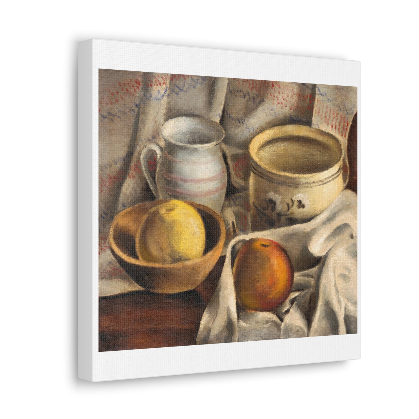 Still Life with Ceramic Pots and Apples (1925–1927) Vintage Painting by Mikulas Galanda Art Print from the Original