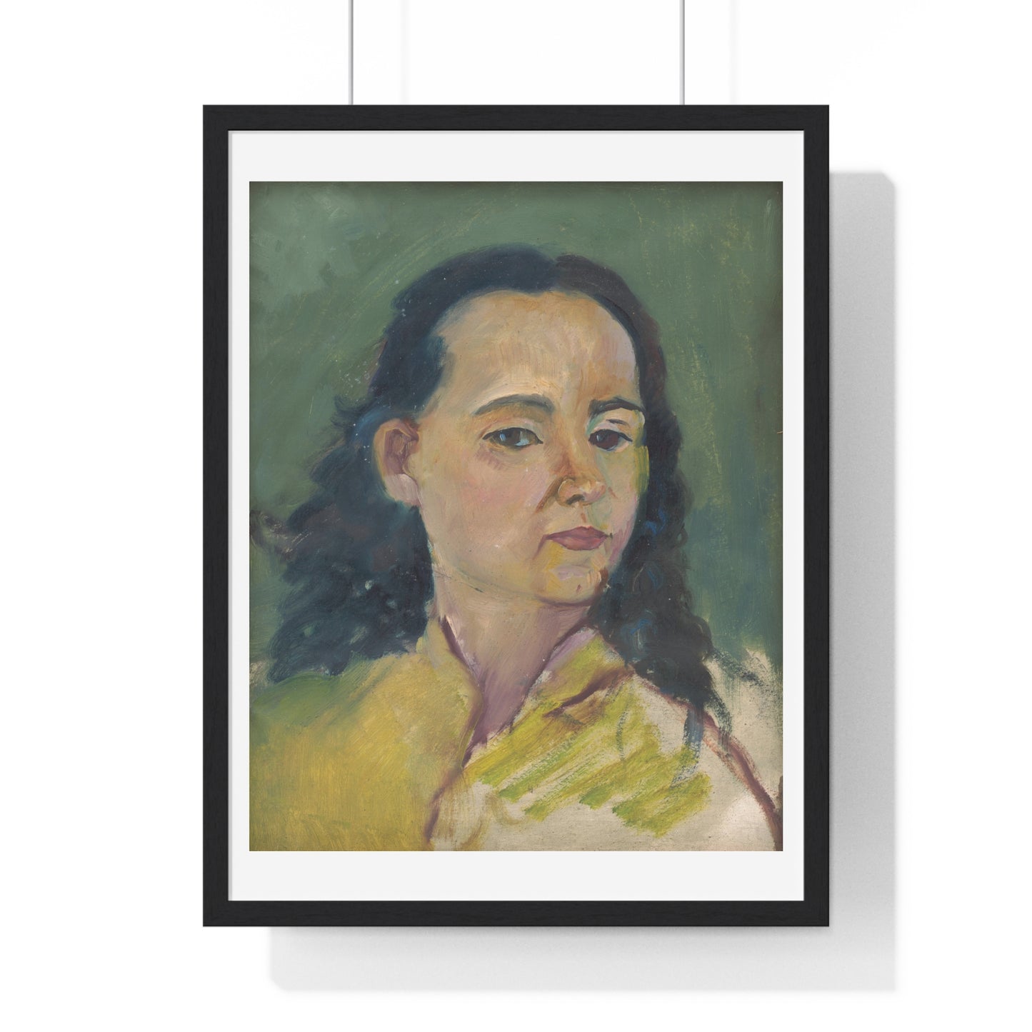 Portrait of a Woman (1920) by Arnold Peter Weisz Kubínčan, from the Original, Framed Art Print