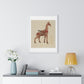 Carousel Giraffe (circa 1939) Illustration by Henry Tomaszewski, from the Original, Framed Print