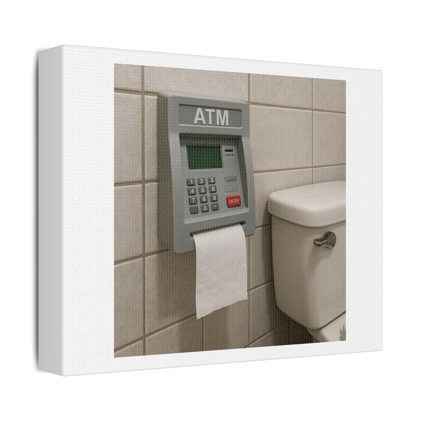 Inflation, Abstract Art 'Designed by AI', Art Print on Canvas