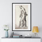 Hercules Engraving by Claude Mellan (1598–1688) from the Original, Framed Art Print