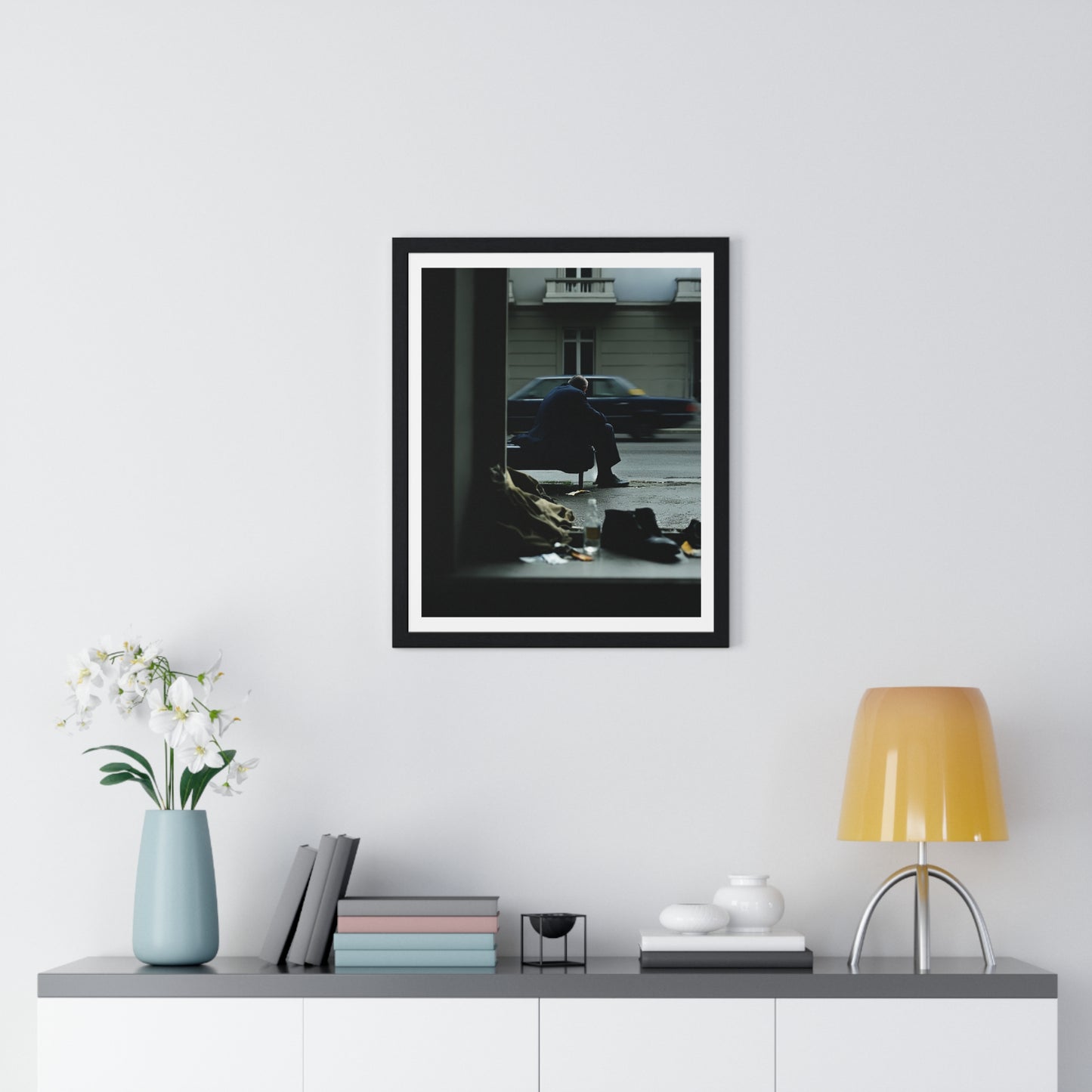 Raw Art Street Scene III 'Designed by AI' Framed Art Print