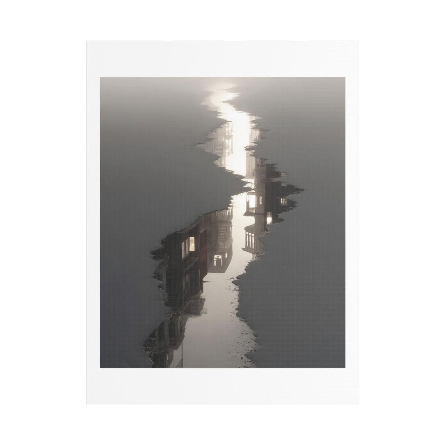 Illusion of Physical Reality 'Designed by AI' Art Print on Canvas