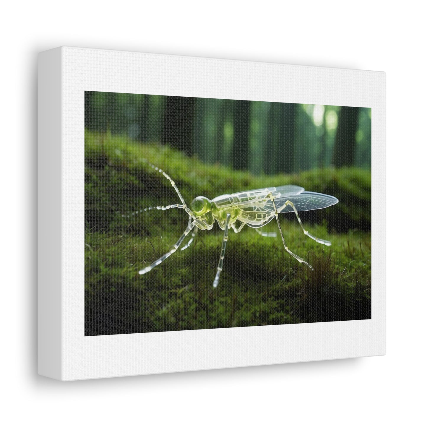 Insects in the Enchanted Meadow 'Designed by AI' Art Print on Canvas