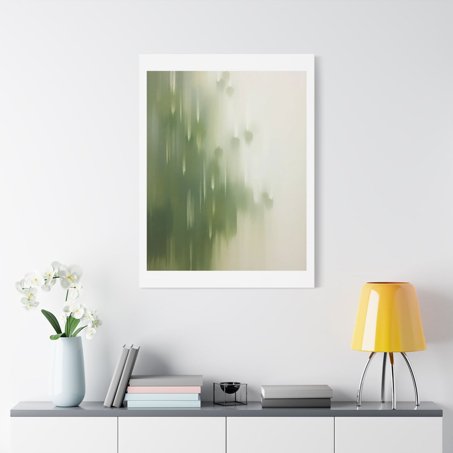 Faded Pastel Abstract Decor Art 'Designed by AI' Print on Canvas