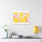 Memphis Lemon Abstract Painting 'Designed by AI' Art Print on Canvas