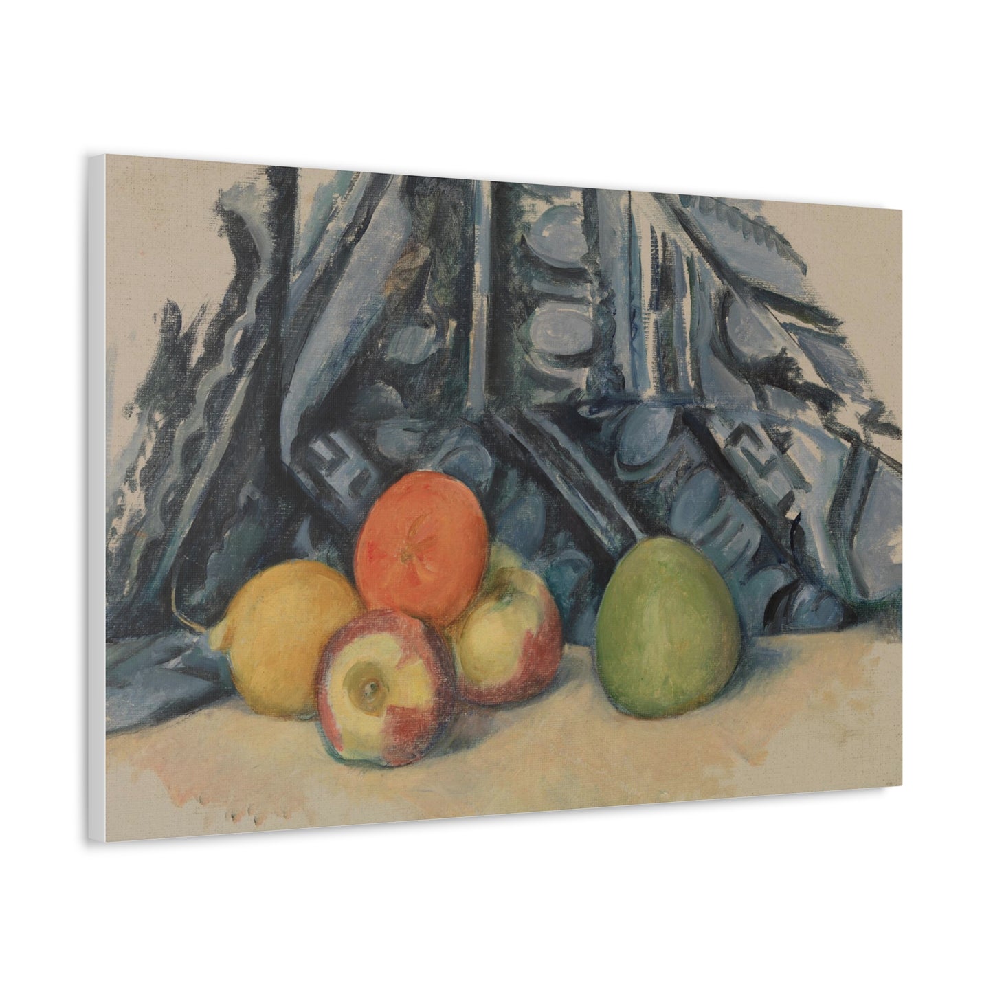 Apples and Cloth 'Pommes et Tapis' (1893–1894)  by Paul Cézanne, Canvas Print from the Original Oil on Canvas