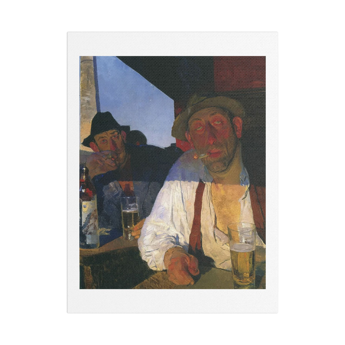 Café Art II, Print on Satin Canvas, Stretched
