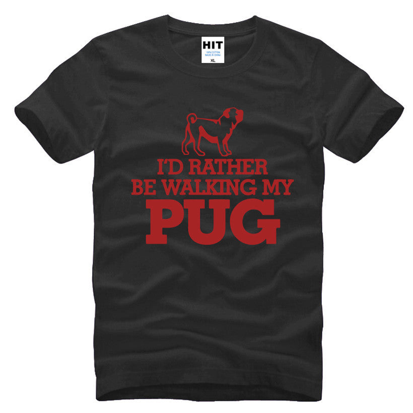 I'd Rather be Walking My Pug T-Shirt, Pug Lover Gift