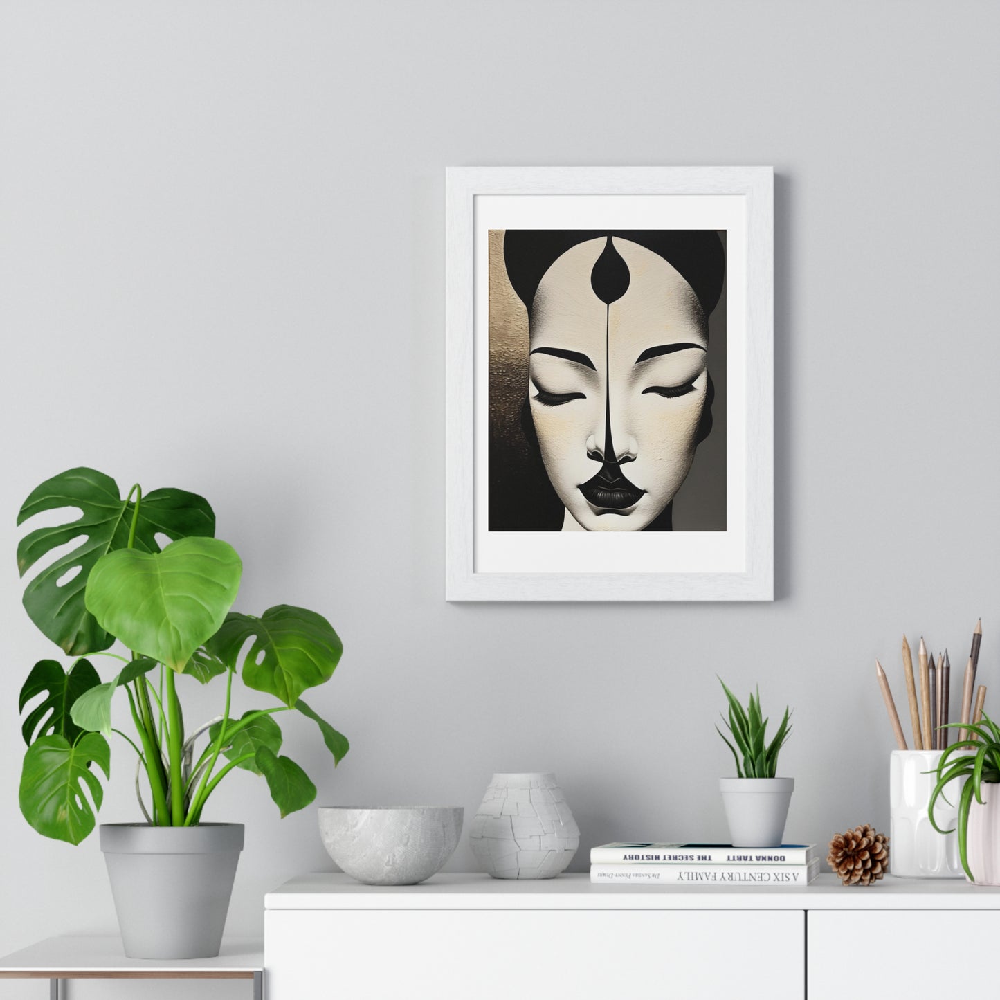 Contemplation 'Designed by AI' Framed Art Print