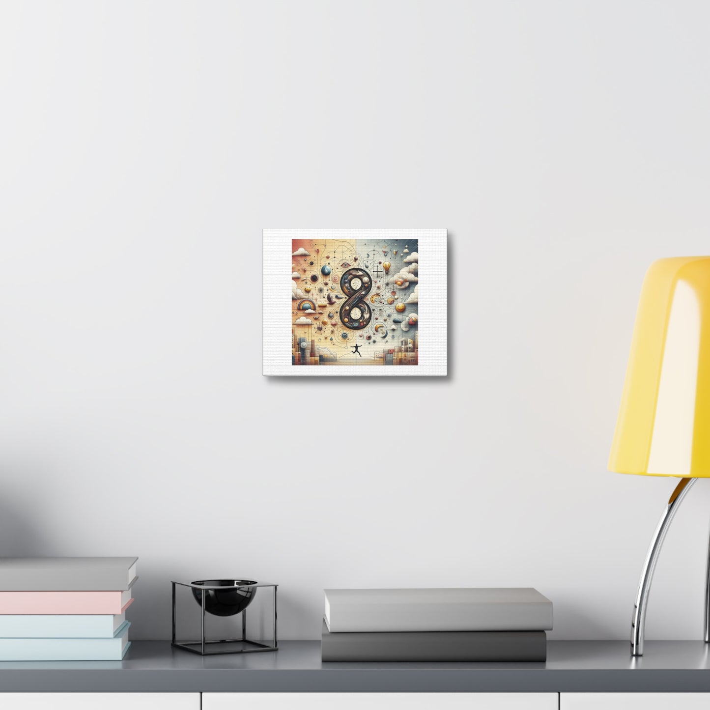 Positivity is About Understanding That Everything Happens For a Reason: Abstract Representation Art Print 'Designed by AI' on Canvas