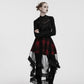 Punk Rave Morrigan Mesh Plaid High-Low Skirt