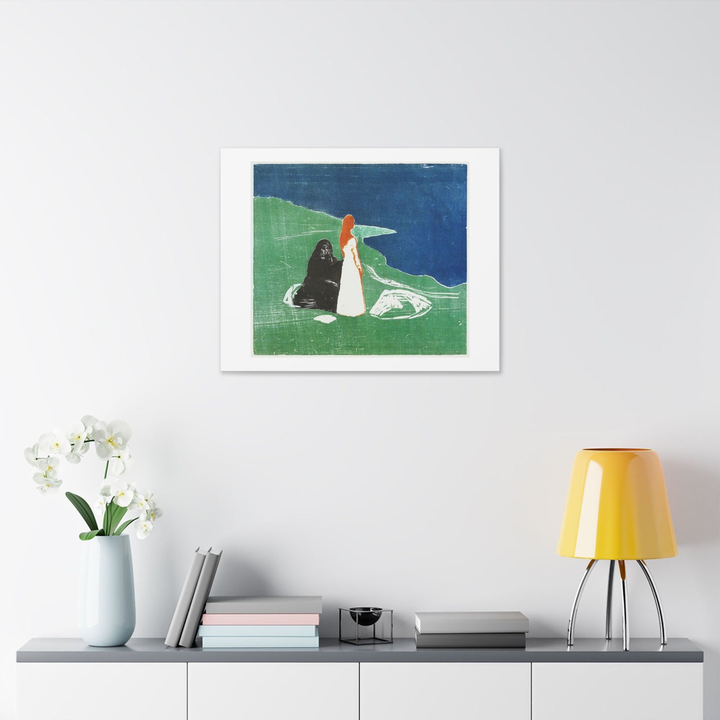 Two Women on the Shore (1898) by Edvard Munch, from the Original, Canvas Art Print