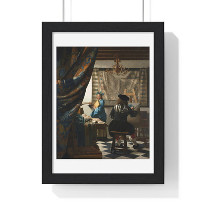 The Allegory of Painting (1666 –1668) by Johannes Vermeer, from the Original, Framed Art Print