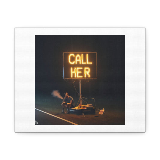 The Universe Has a Sign For You 'Call Her' 'Designed by AI' Art Print on Canvas