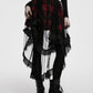 Punk Rave Morrigan Mesh Plaid High-Low Skirt